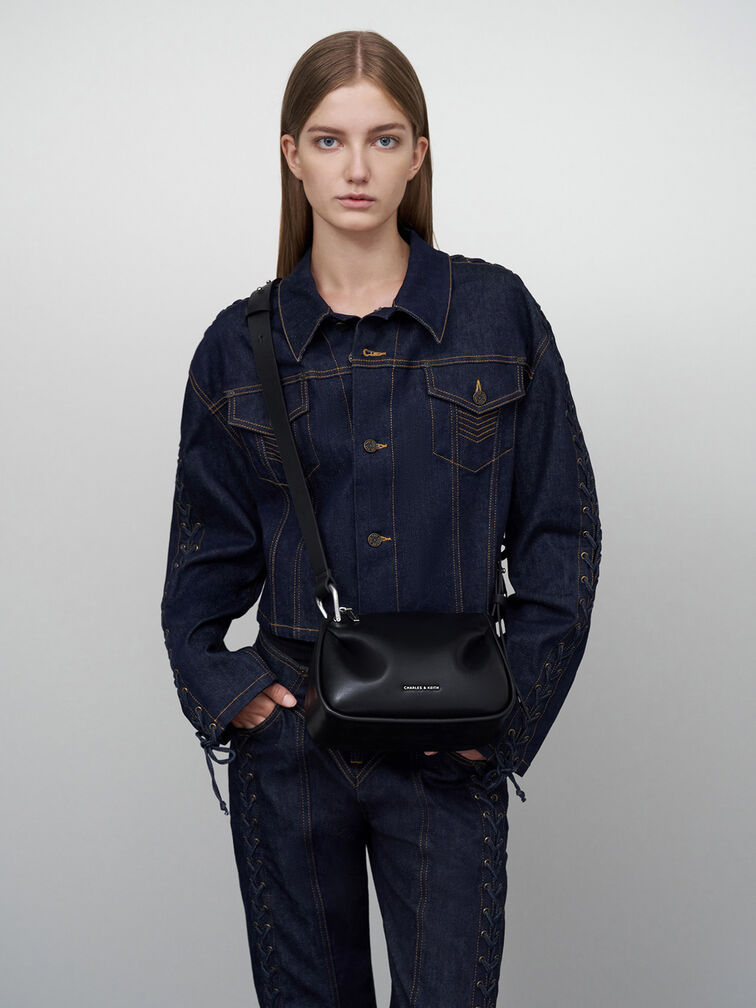 Lumen Padded Crossbody Bag, Noir, hi-res