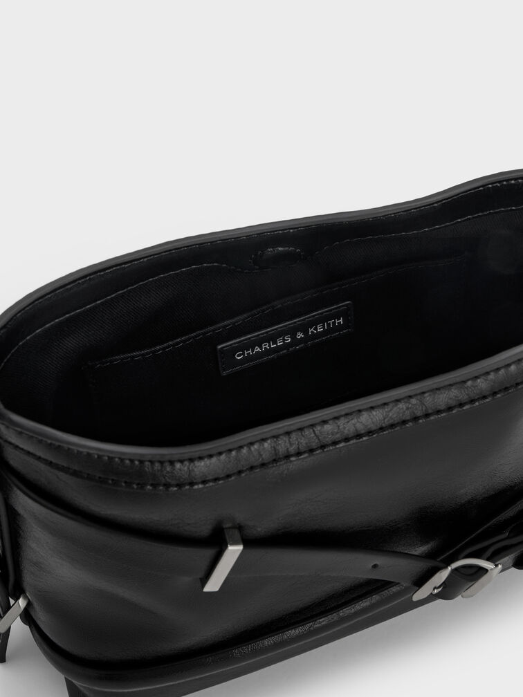 Bryna Buckled-Strap Crossbody Bag, Noir, hi-res