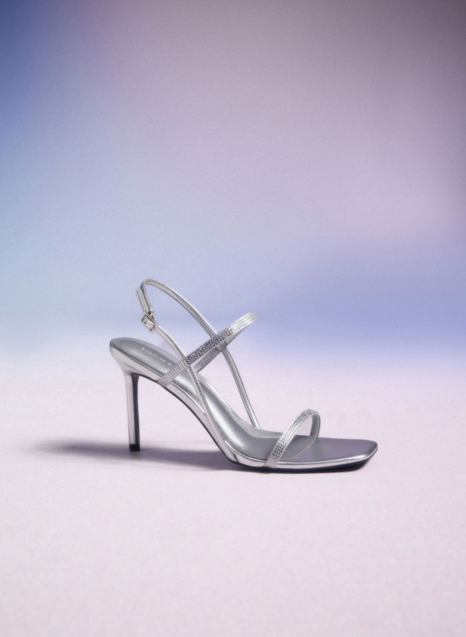 Arona Metallic Crystal-Embellished Stiletto-Heel Sandals, Silver, hi-res