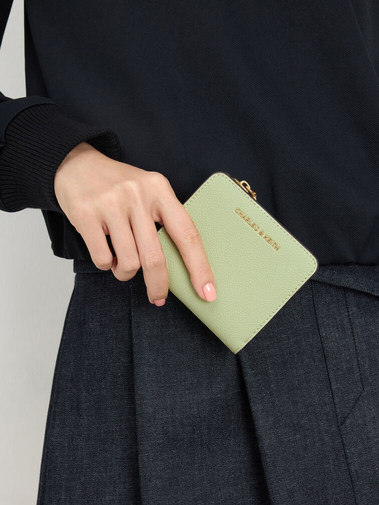 Keely Top Zip Small Wallet, Matcha Green, hi-res