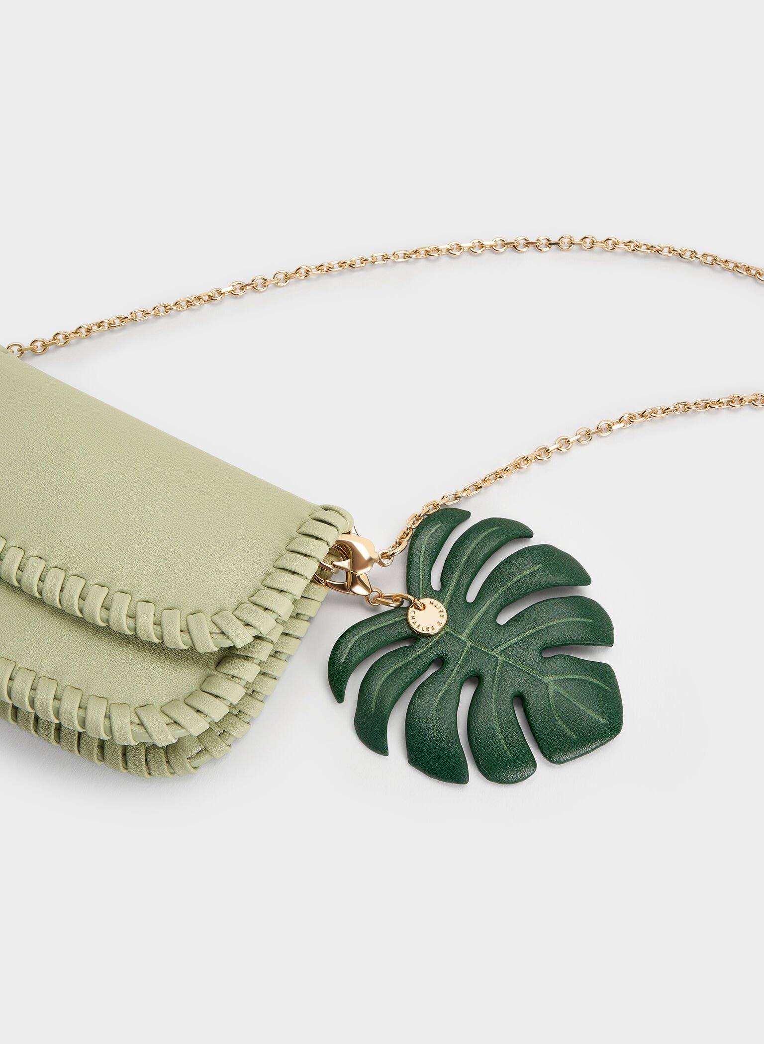 Blume Braided Chain-Handle Wallet, Matcha Green, hi-res