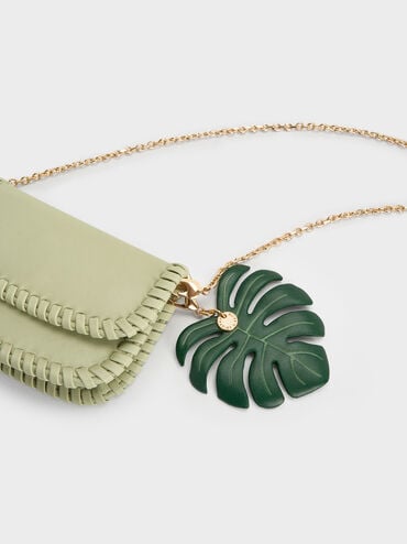 Blume Braided Chain-Handle Wallet, Matcha Green, hi-res