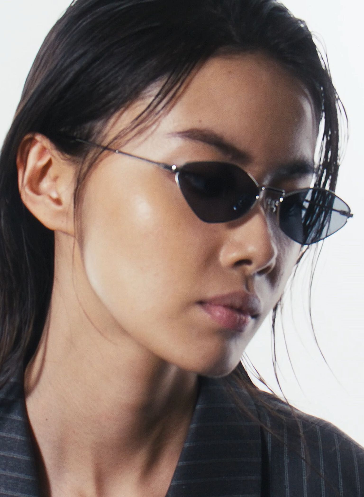 Jax Metal-Frame Geometric Sunglasses, Silver, hi-res