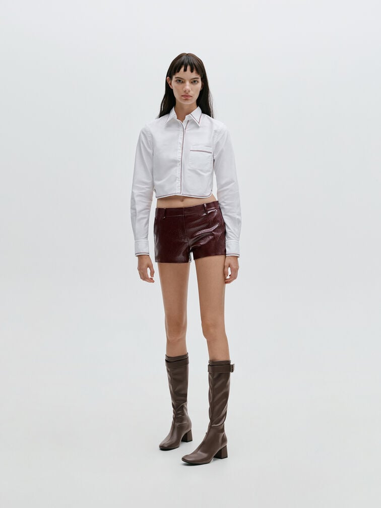 Gerry Buckled Block-Heel Knee-High Boots, Dark Brown, hi-res