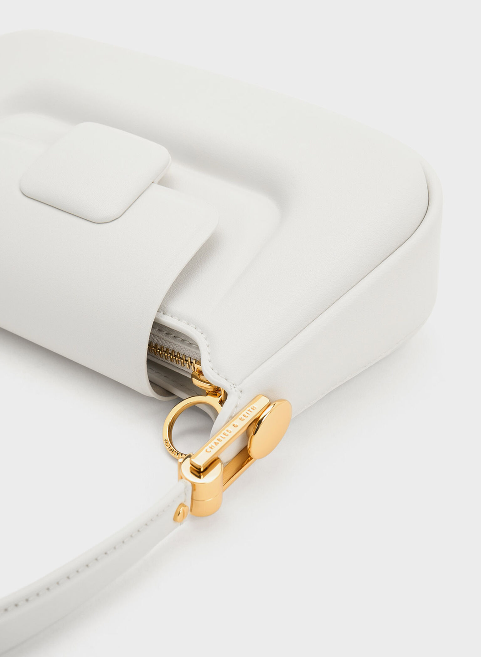 Koa Push-Lock Top Handle Bag, White, hi-res