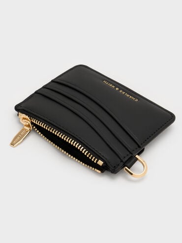 Agatha Chain-Accent Wristlet Card Holder, Black, hi-res