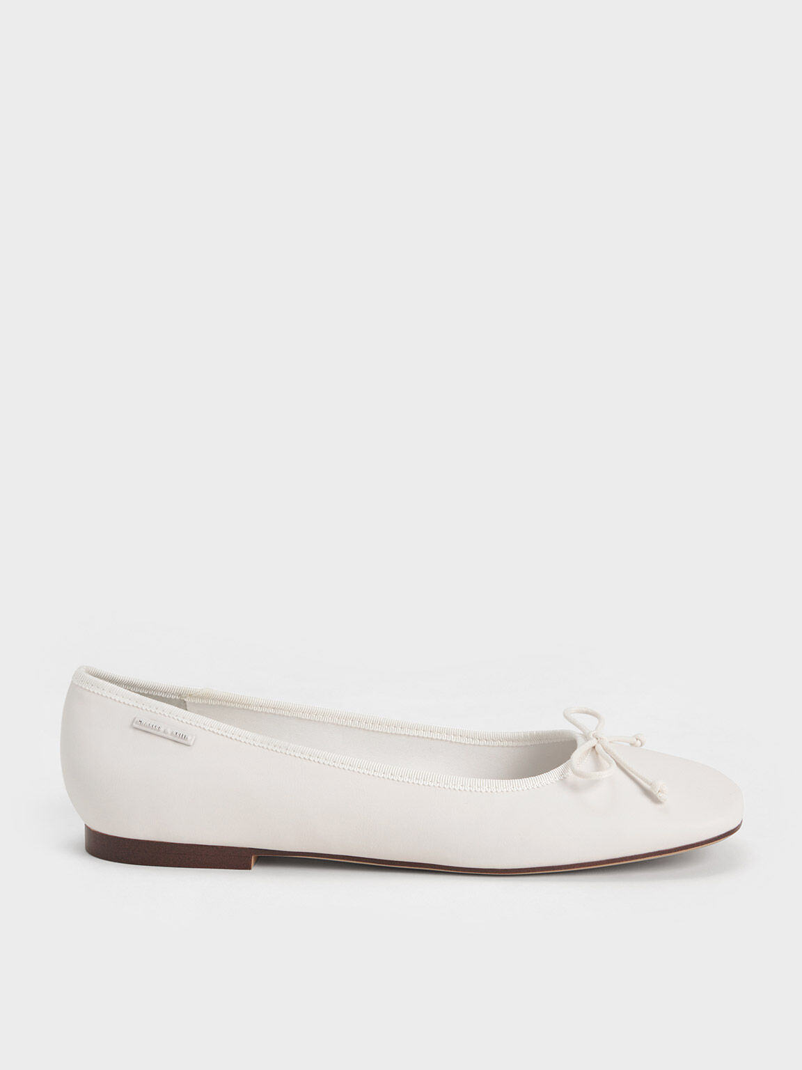Rhea Bow Ballerinas White