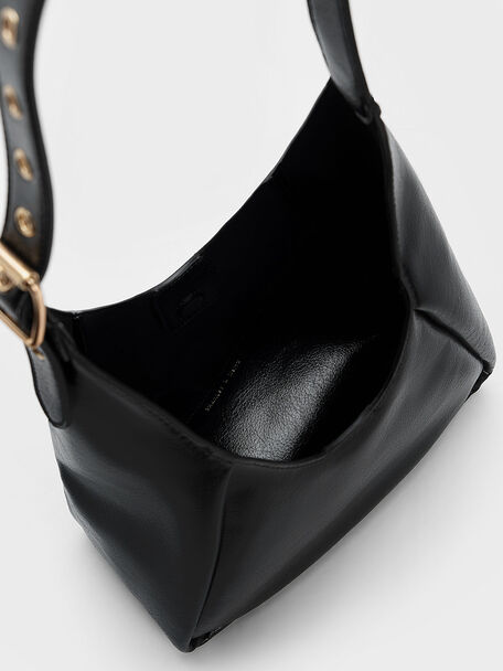 Buzz Hobo Bag, Black, hi-res