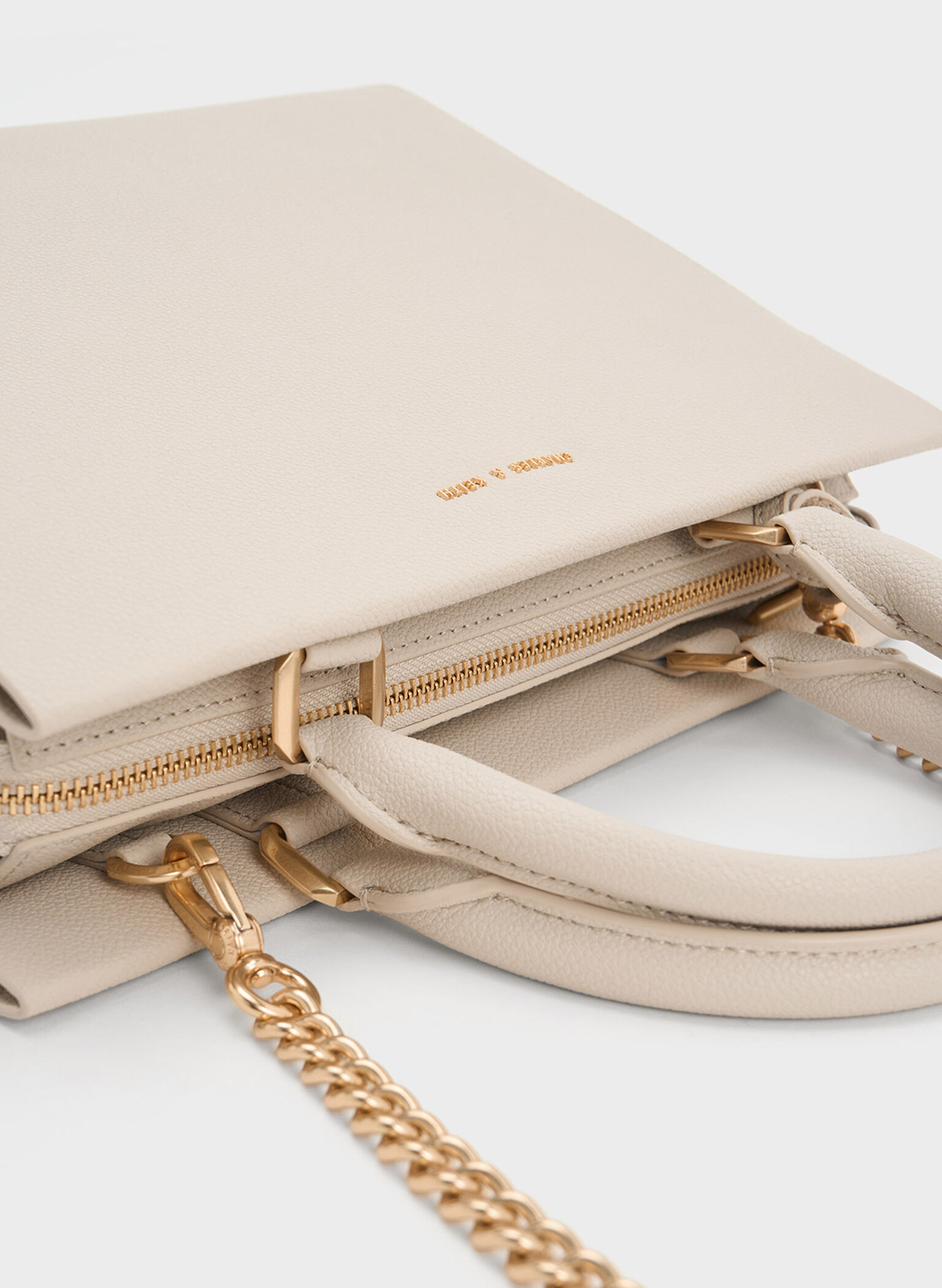 Mirabelle Structured Top Handle bag, Ivory, hi-res