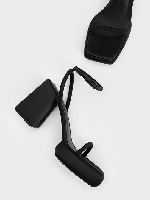 Lucile Satin Thigh-High Boots, Black Textured, hi-res