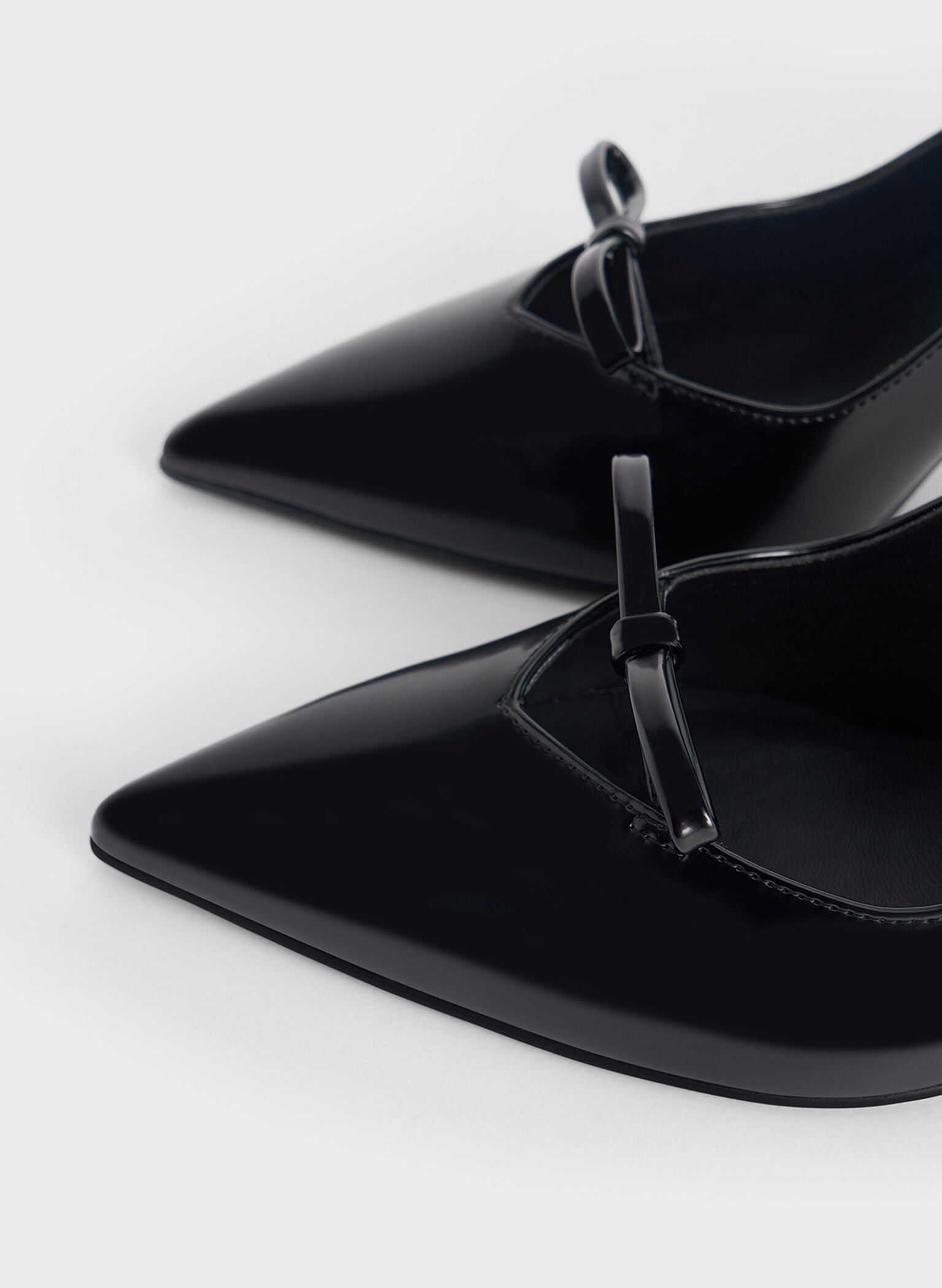 Bow Slingback Pumps, Black Box, hi-res