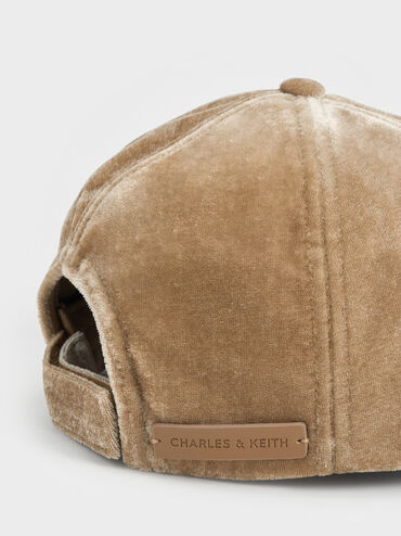 Velvet Cap, Beige, hi-res