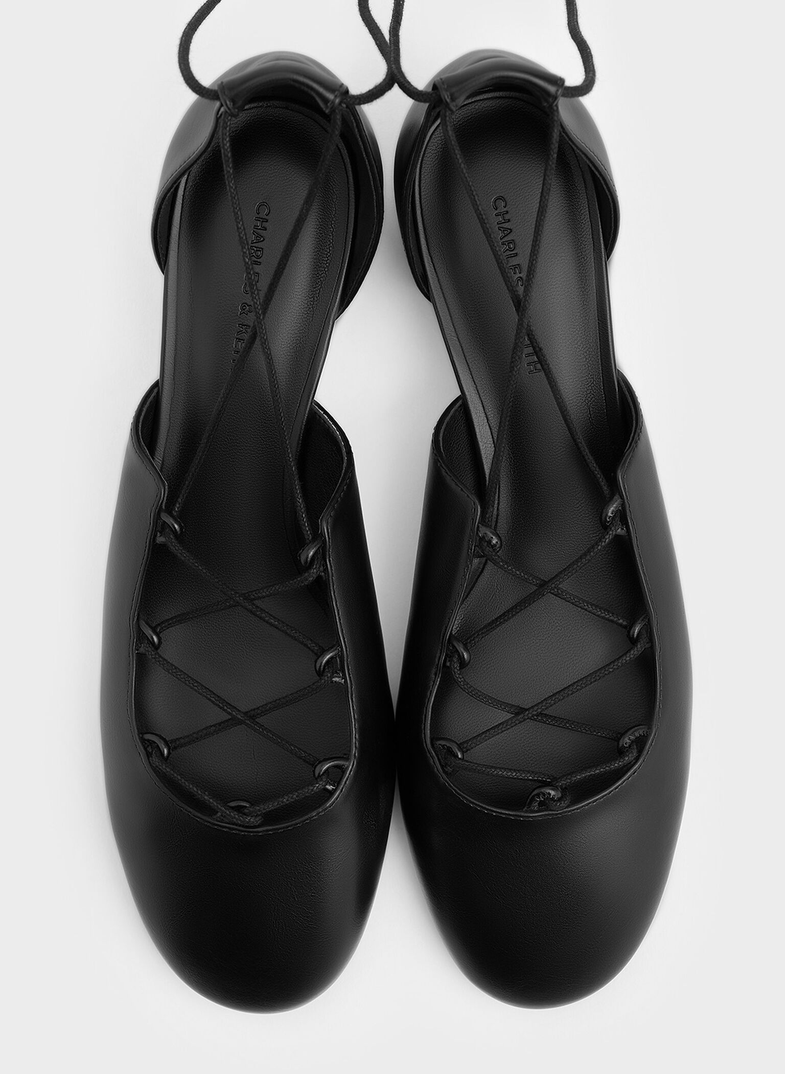 Lace-Up Tie-Around D'Orsay Pumps, Black, hi-res