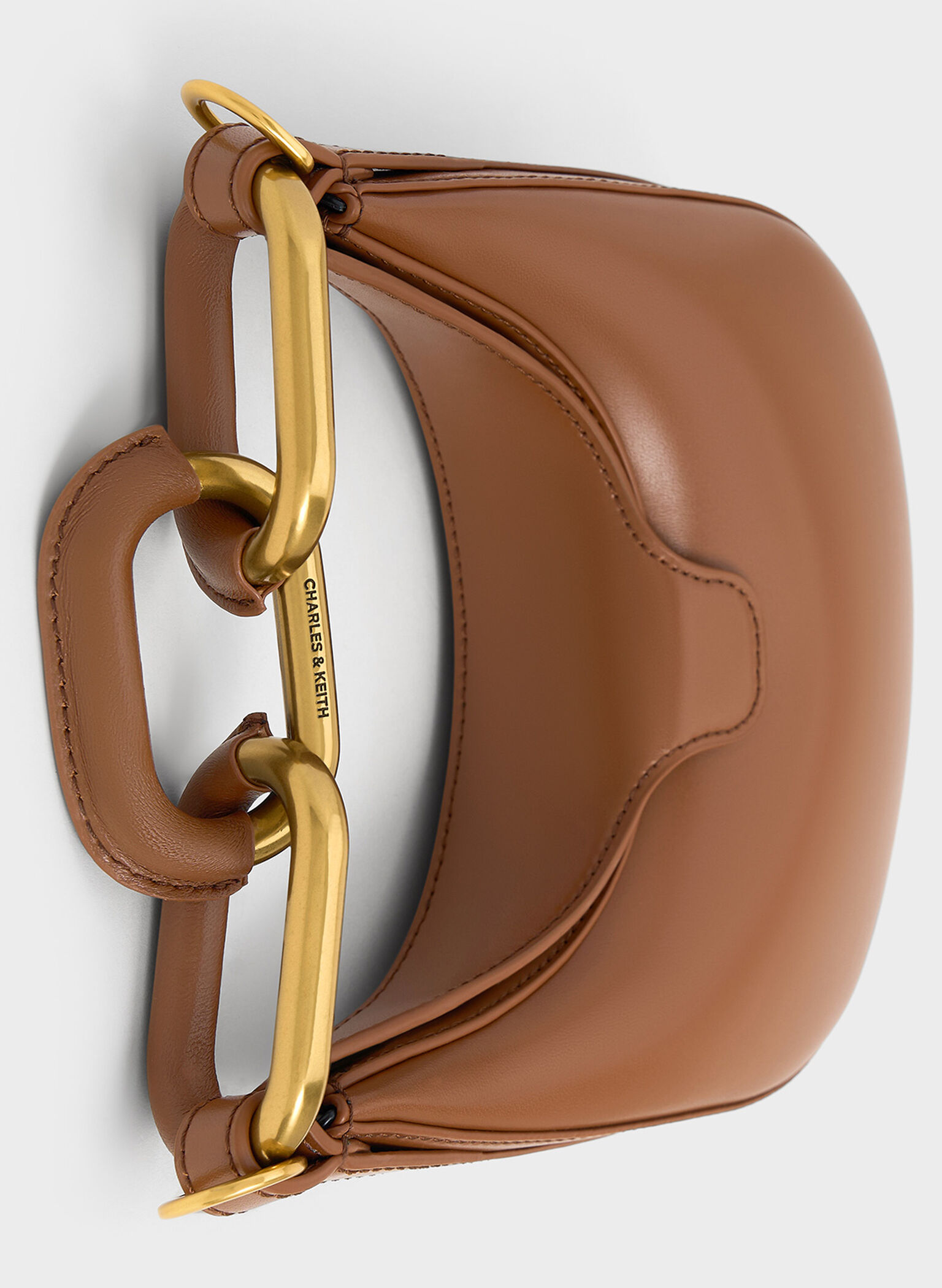 Mini Kora Chain-Link Moon Bag, Chocolate, hi-res