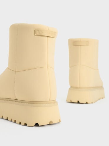 Romilly Puffy Ankle Boots, Beige, hi-res