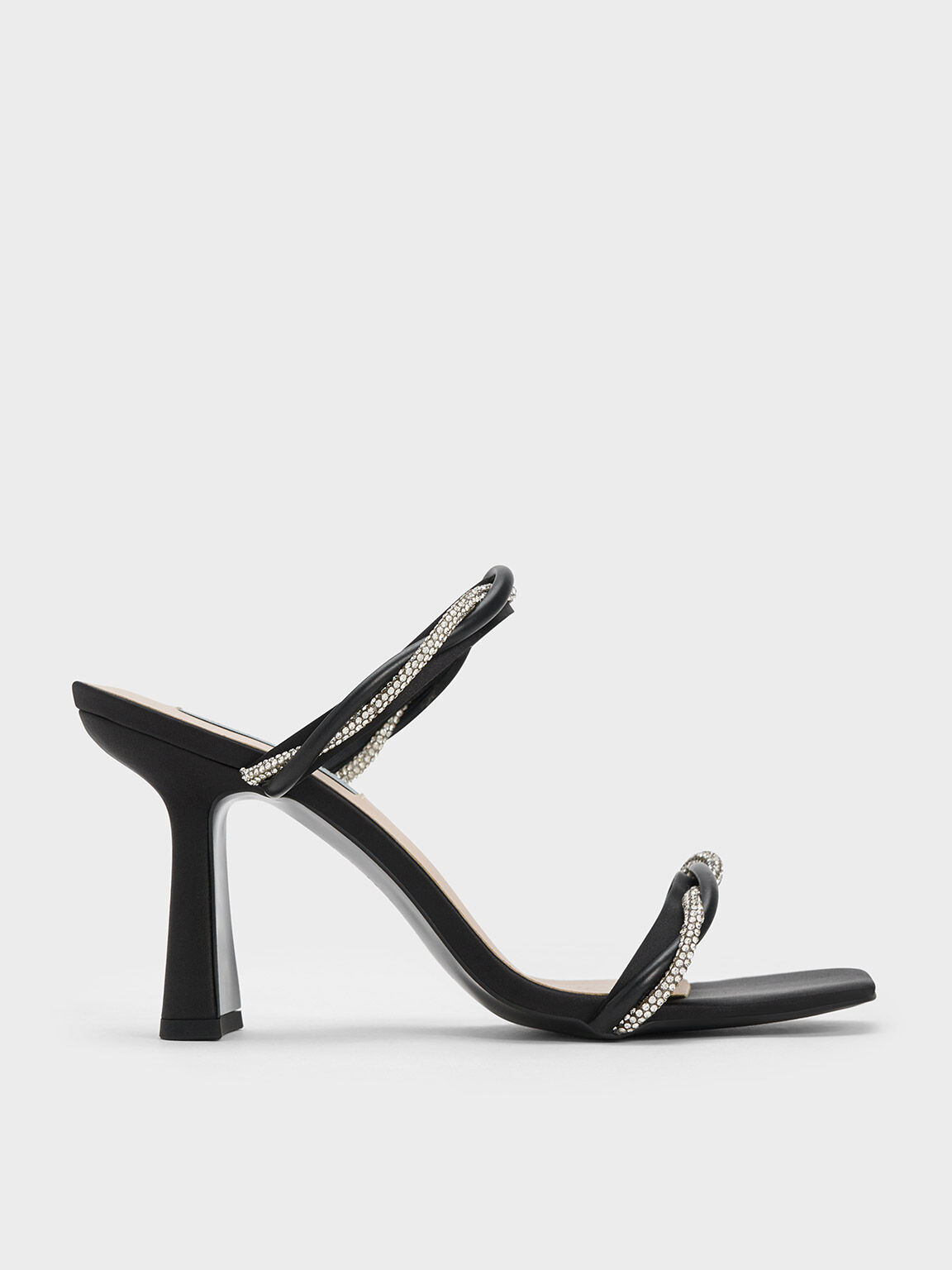 Black satin sale sandals