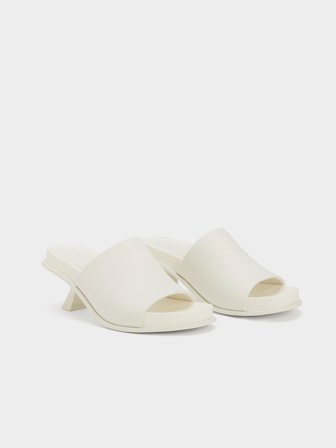 White hotsell slide mules