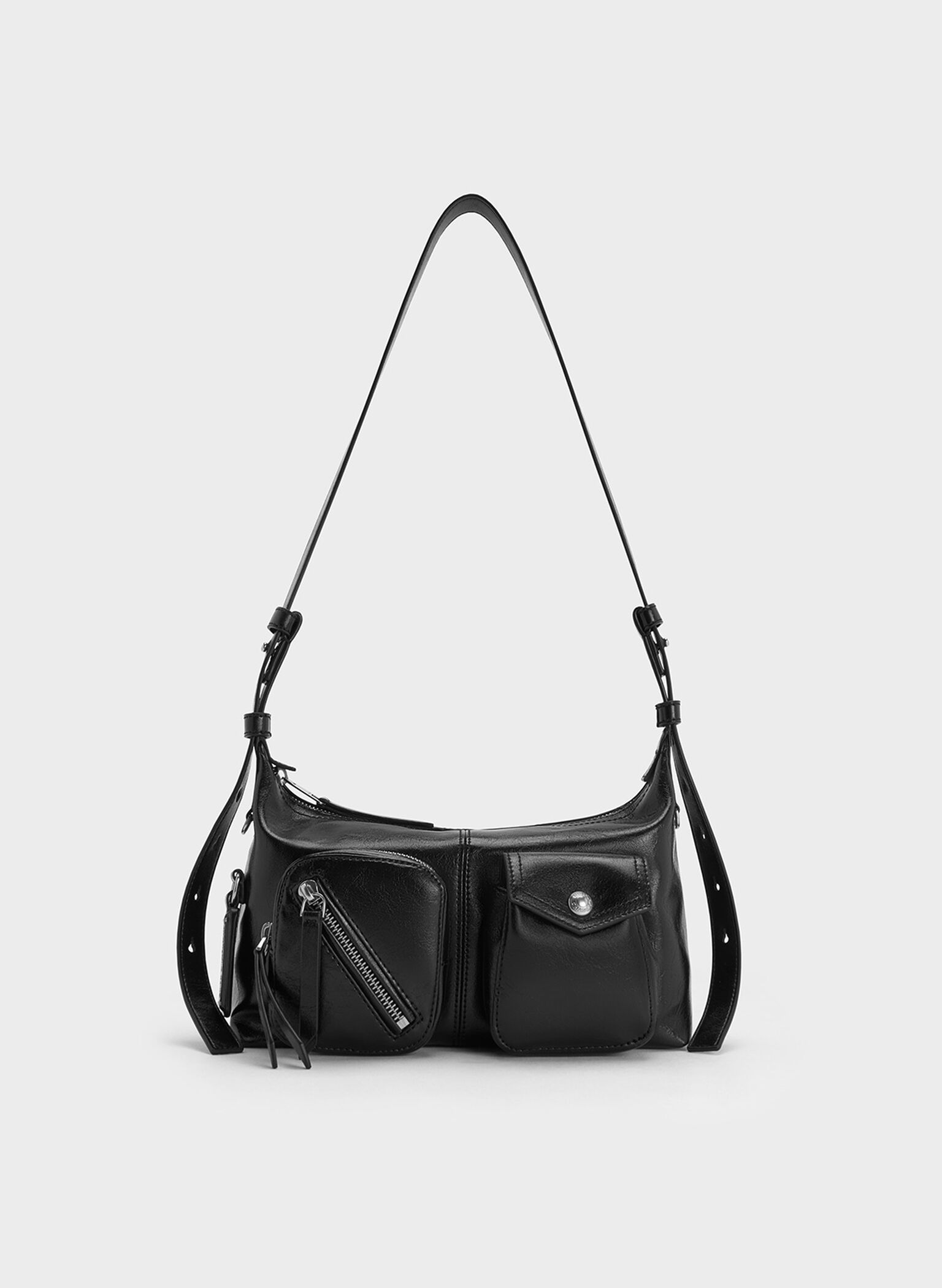 Thora Multi-Pocket Crossbody Bag, Noir, hi-res