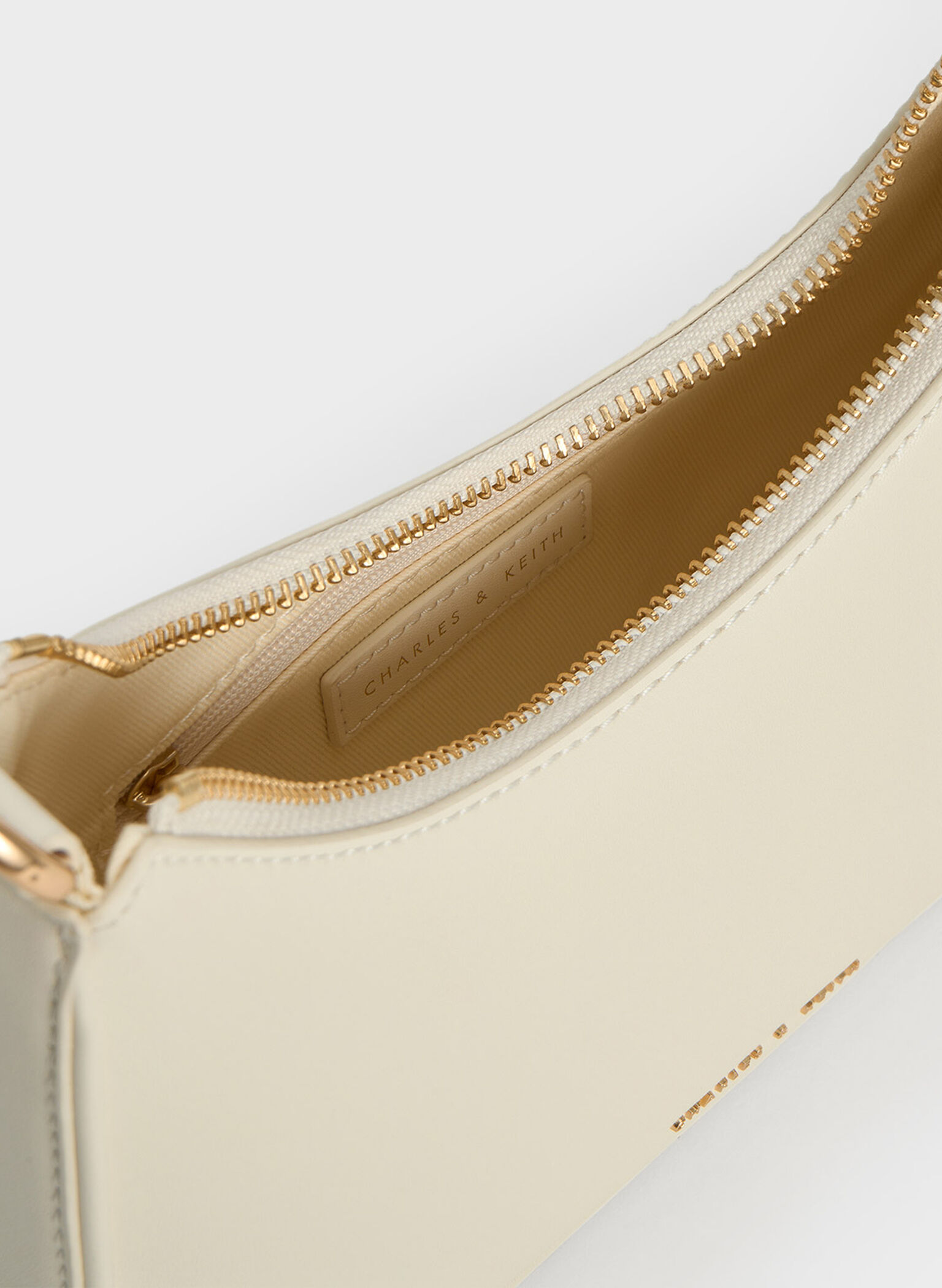 Lock & Key Chain Handle Trapeze Bag, Cream, hi-res