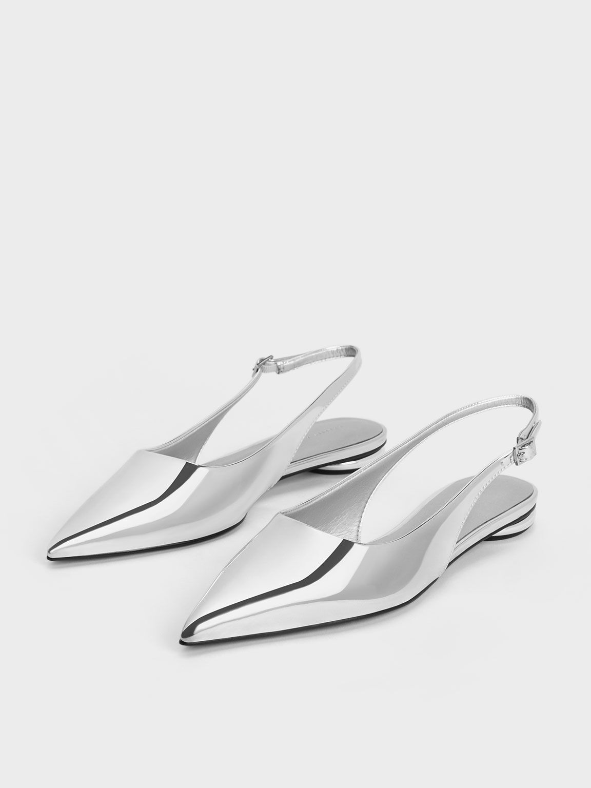 Metallic hotsell slingback flats