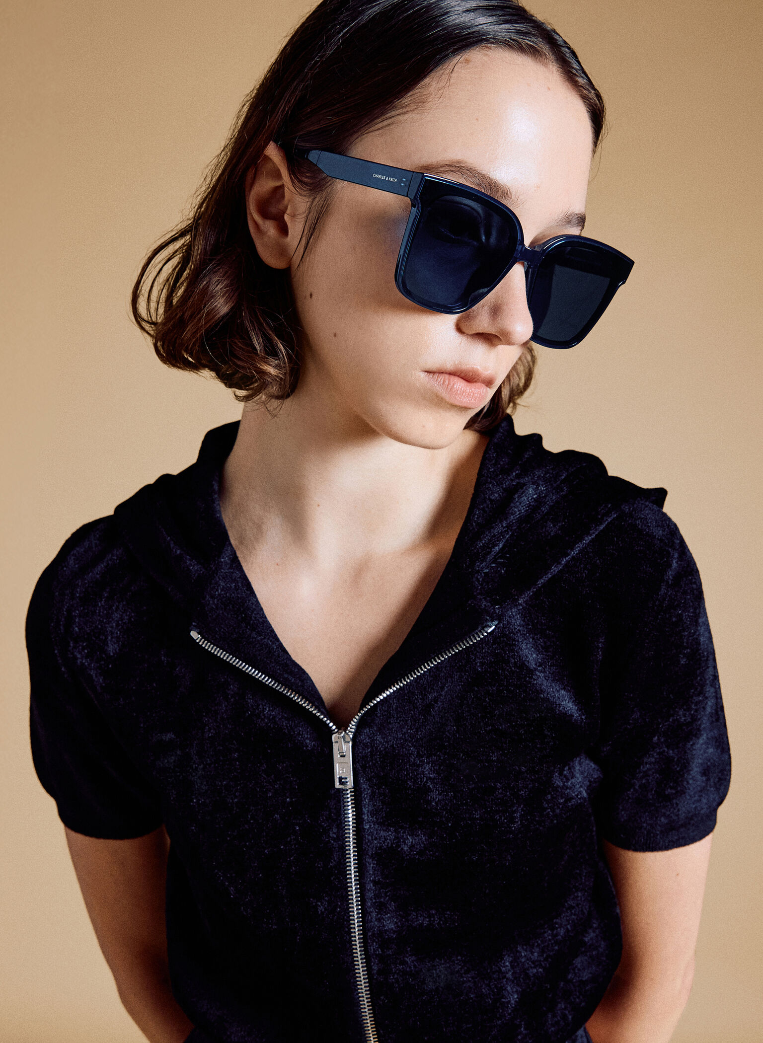 Brea Foldable Sunglasses, Blue, hi-res