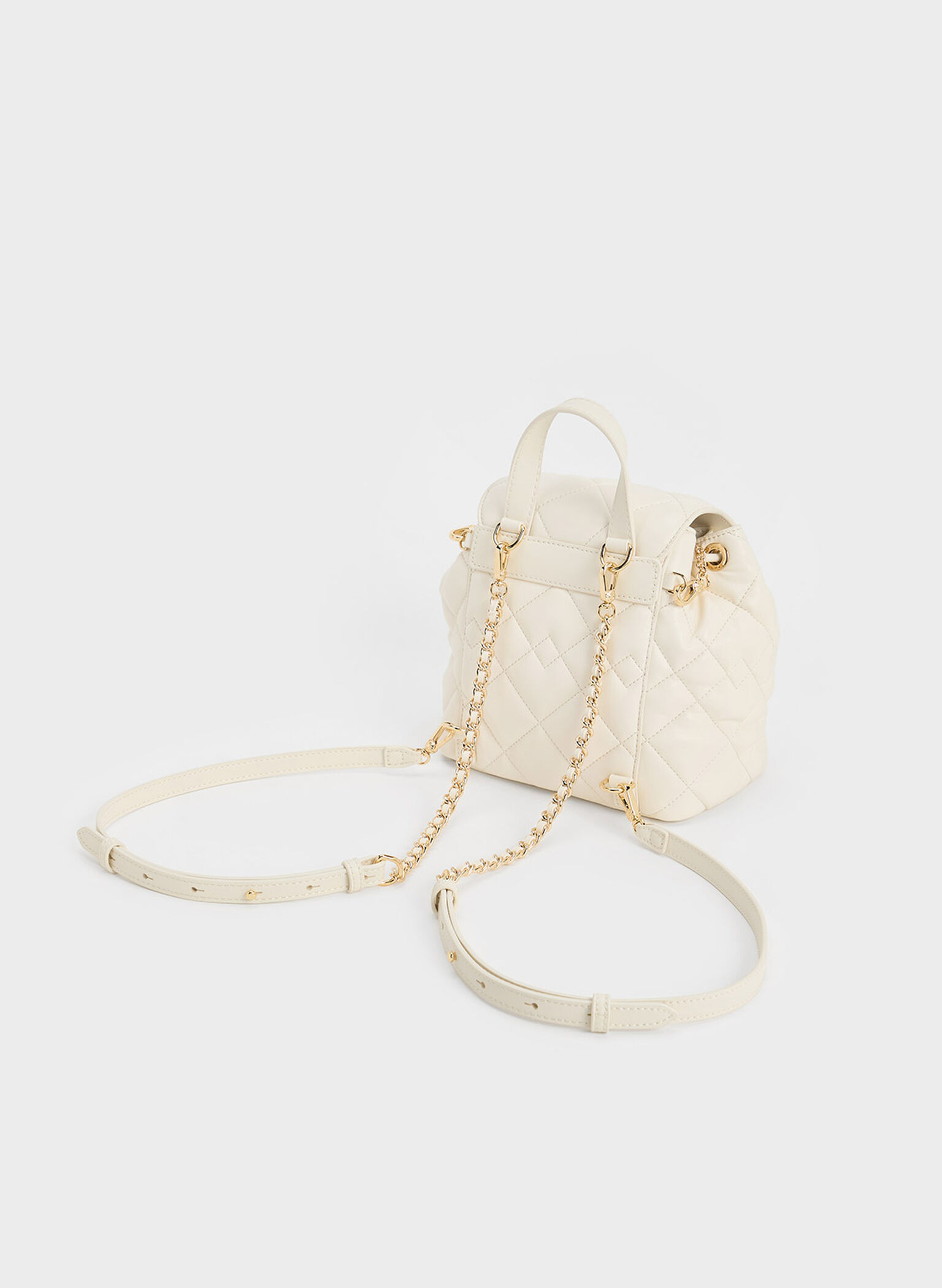 Aubrielle Quilted Backpack, Cream, hi-res