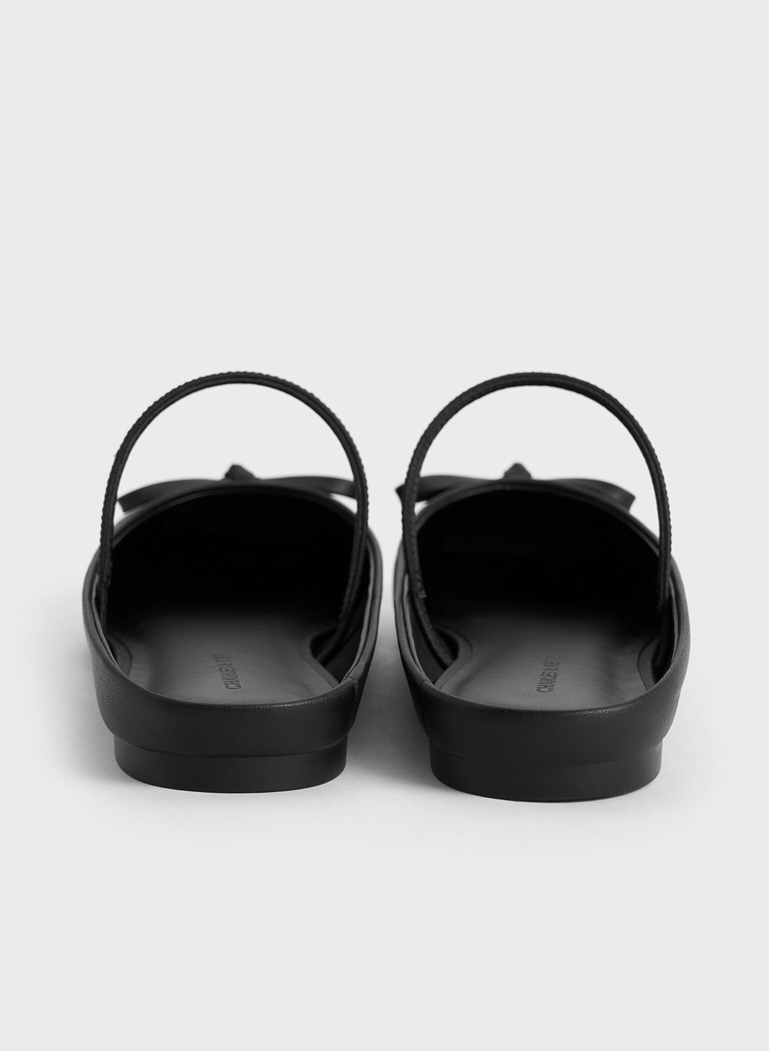 Bow Square-Toe Ballet Mules, Black, hi-res