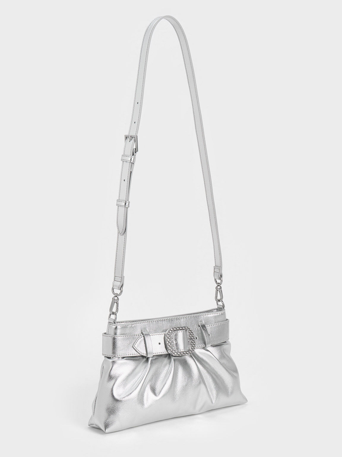 Silver strap bag shop