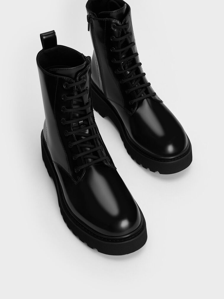 Lace-Up Ankle Boots, Black Box, hi-res