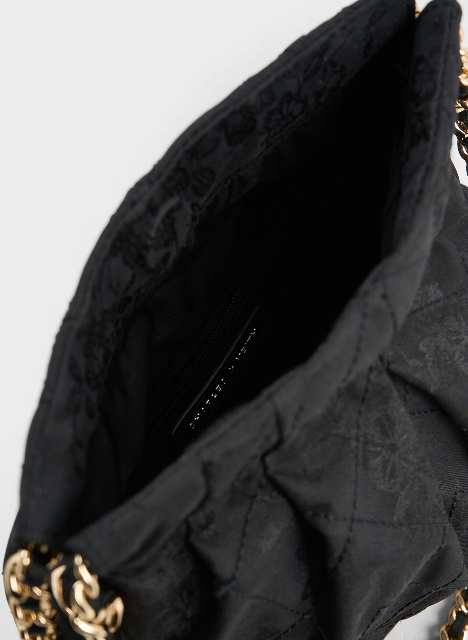 Duo Jacquard Chain-Handle Two-Way Backpack, Black, hi-res