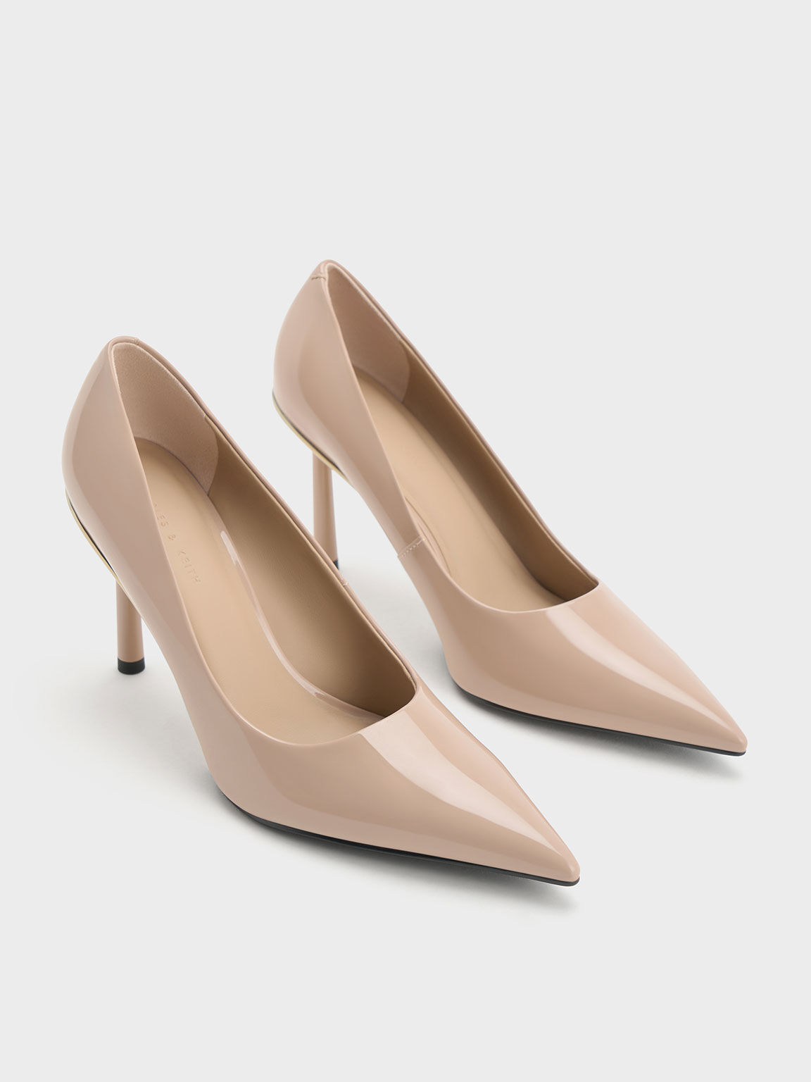 Nude closed toe heels sale