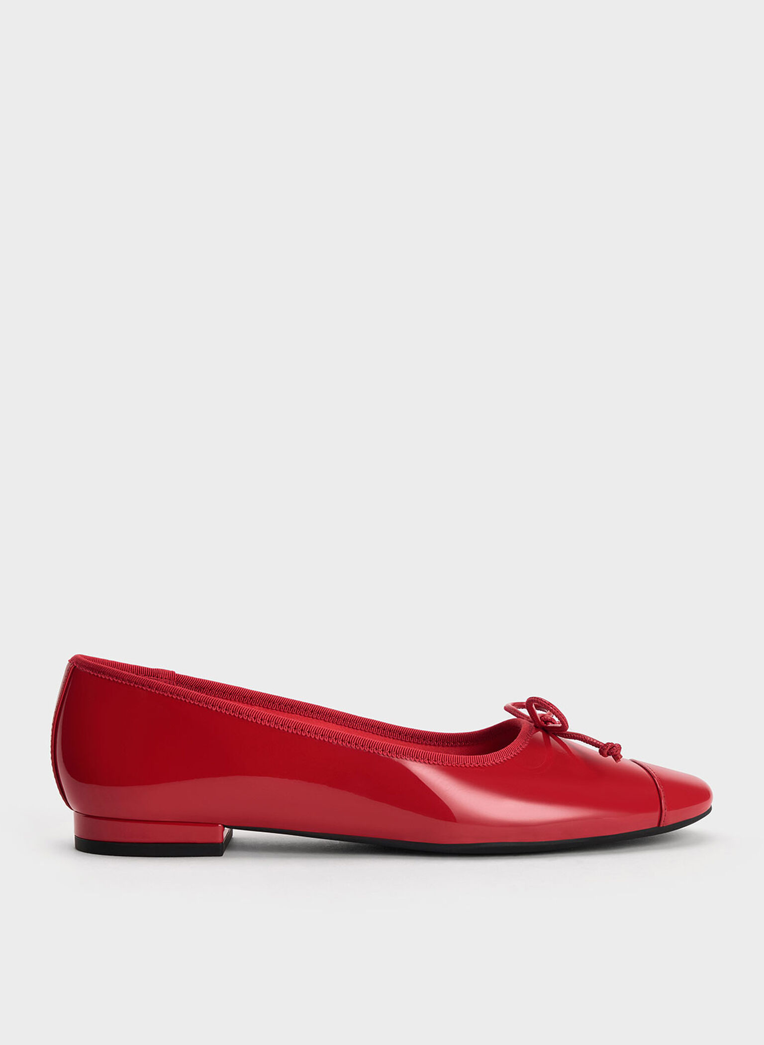 Glennis Bow Ballet Flats, Red, hi-res