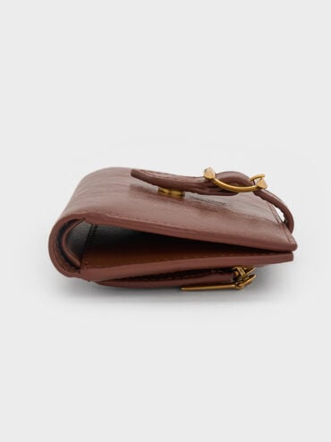 Bryna Belted Wallet, Dark Brown, hi-res