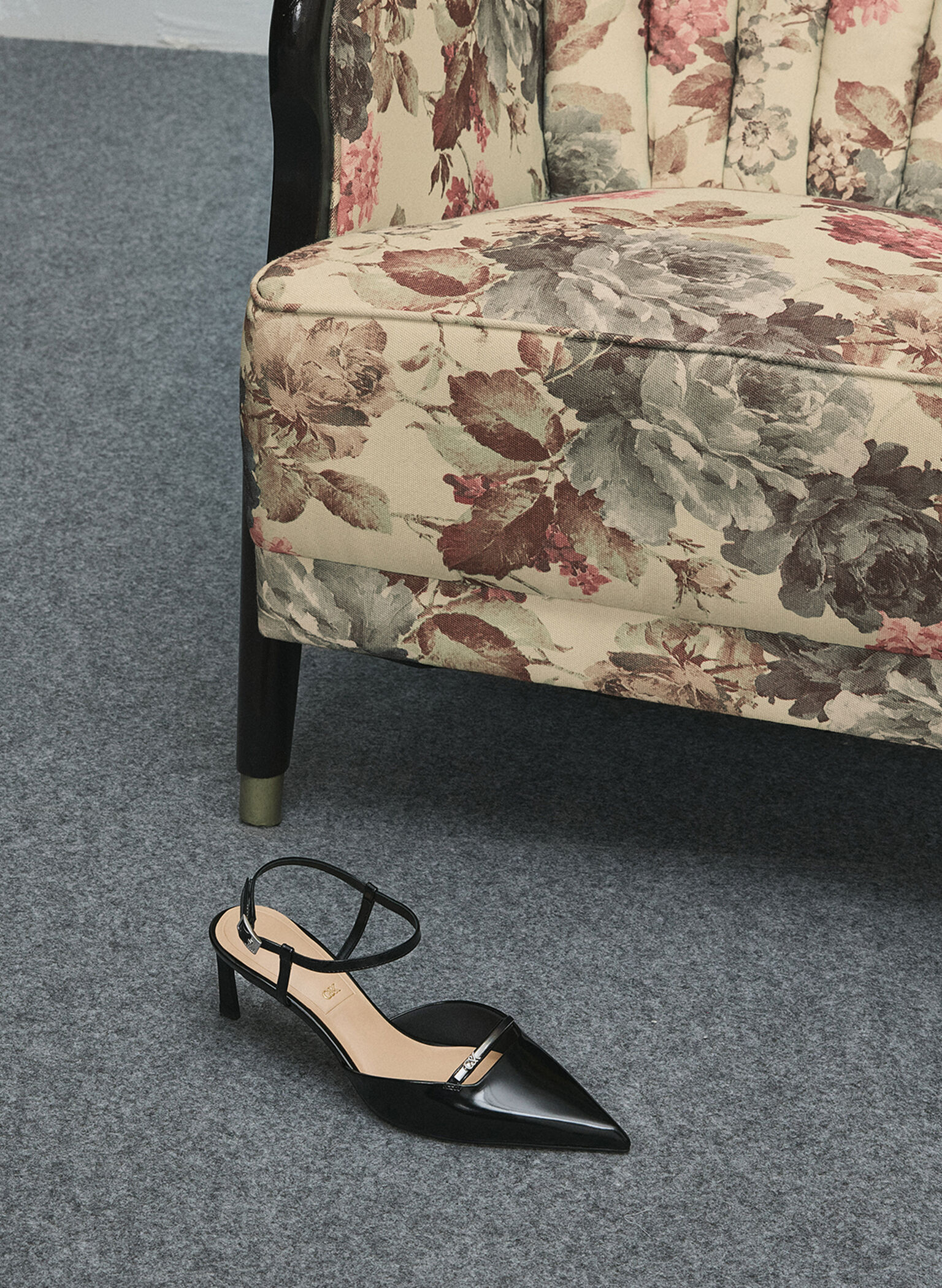 Leather Kitten-Heel Ankle-Strap Pointed-Toe Pumps, Black Box, hi-res