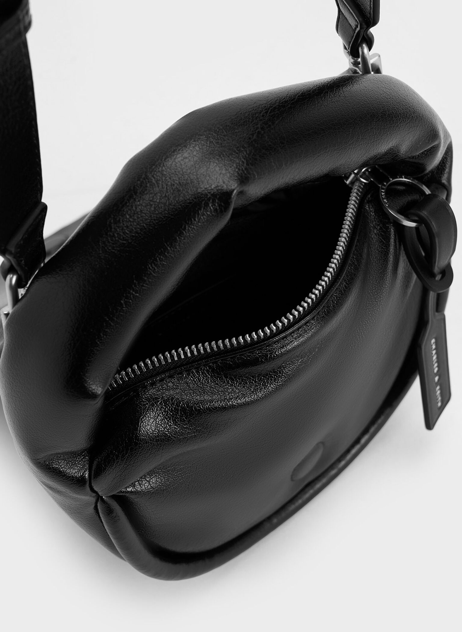 Yama Padded Handle Bag, Noir, hi-res
