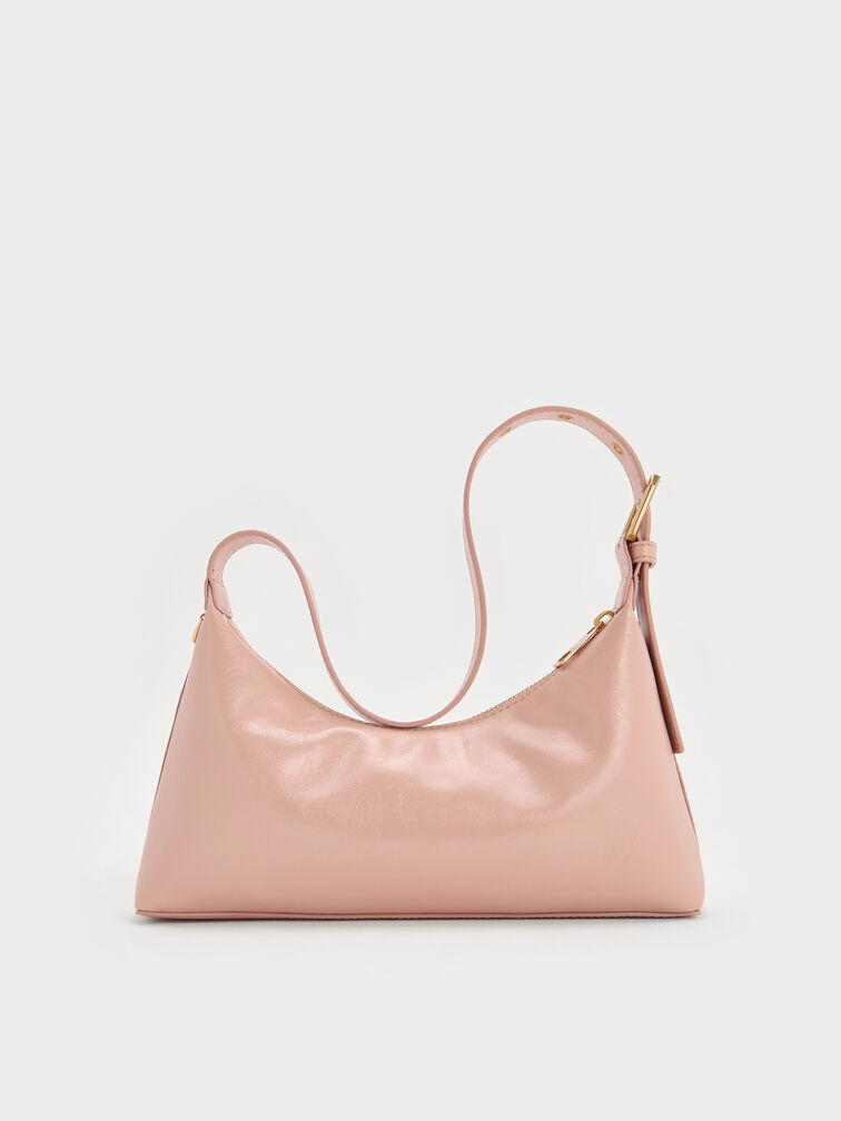 Atwood Chain-Embellished Shoulder Bag, Light Pink, hi-res