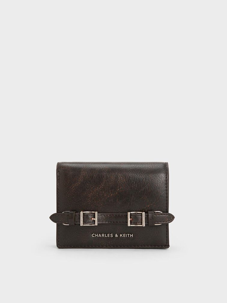 Sloane Chain-Handle Wallet, Dark Brown, hi-res