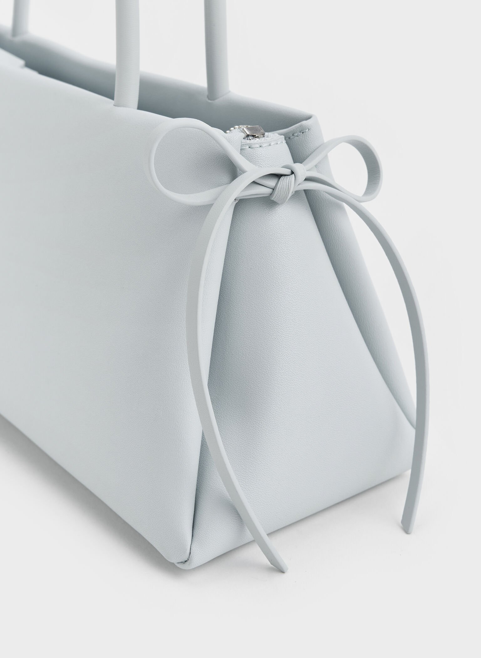 Hazel Bow Elongated Trapeze Shoulder Bag, Sea Salt Blue, hi-res