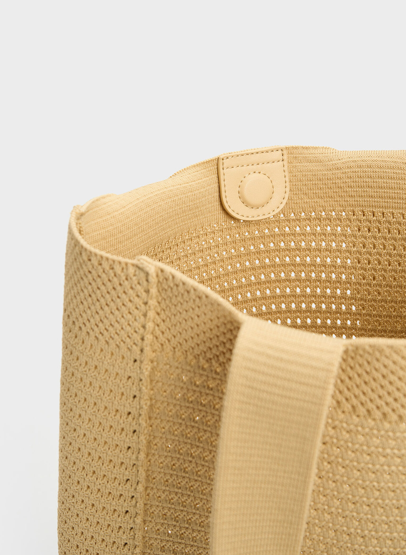 Ida Knitted Tote Bag, Beige, hi-res