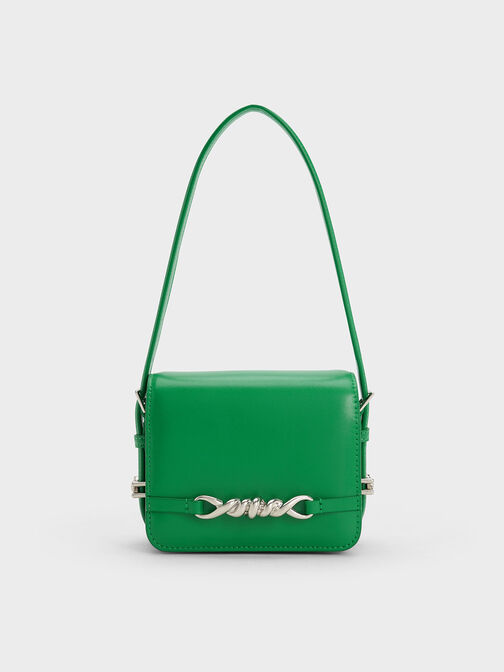 Mini Henrietta Shoulder Bag, Green, hi-res