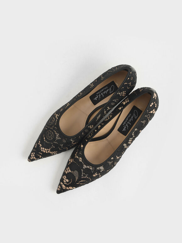 charles and keith lace heels