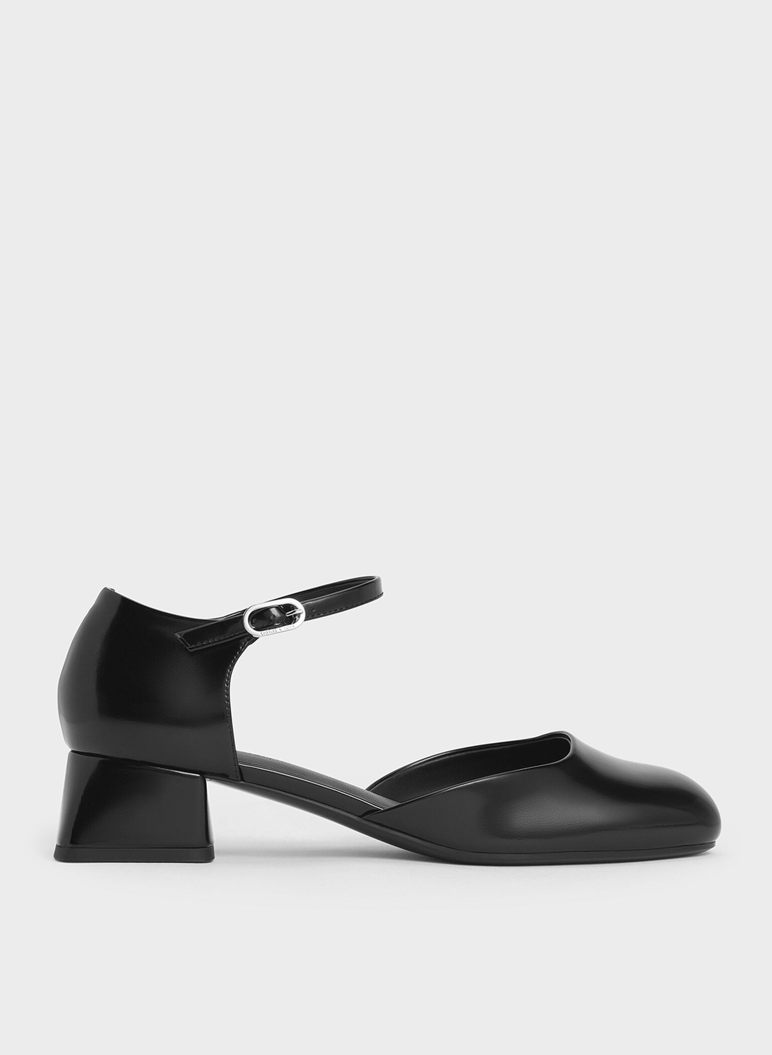 D'Orsay Ankle-Strap Pumps, Black Box, hi-res