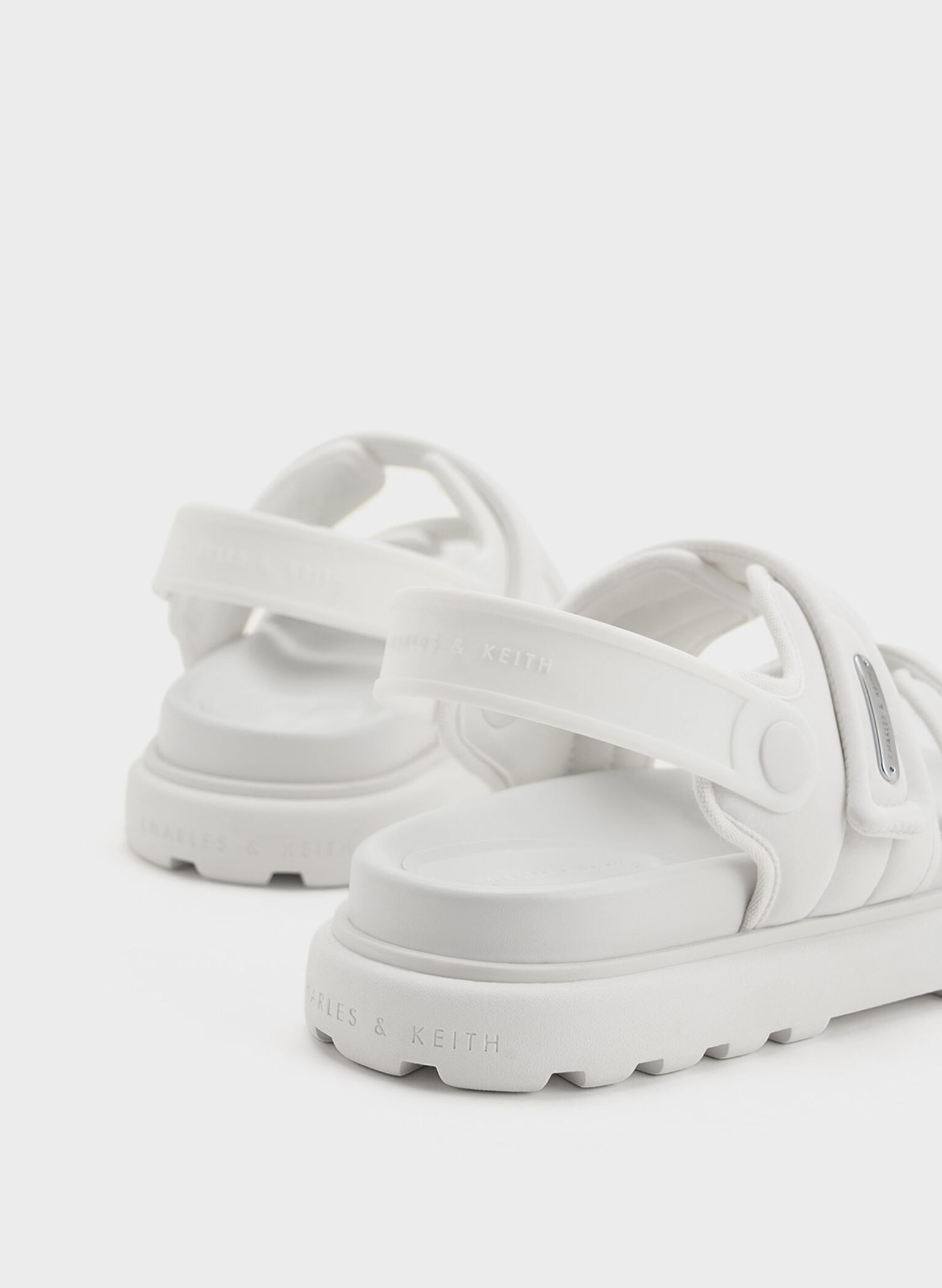 Romilly Puffy Sandals, White, hi-res