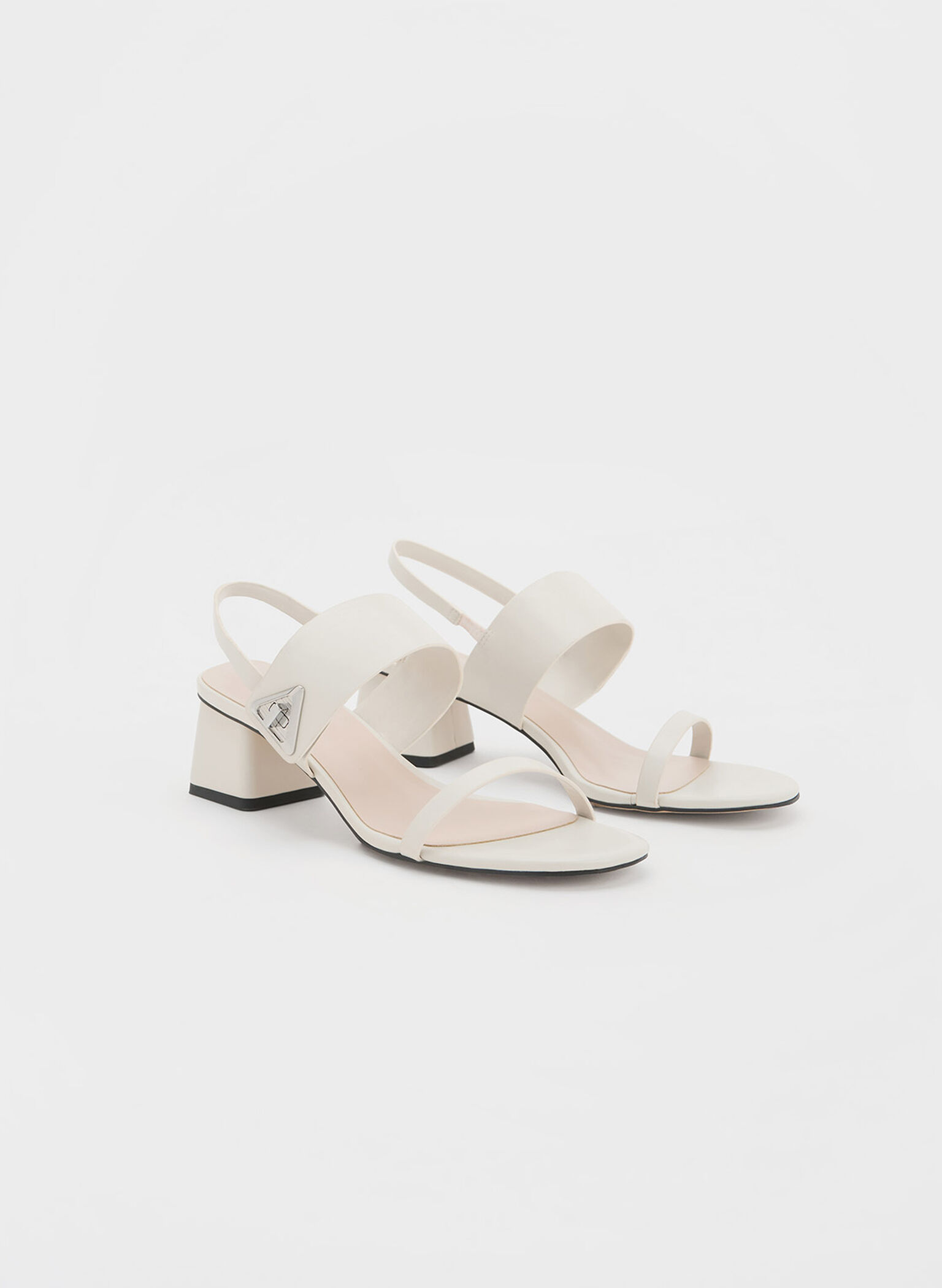 Trice Metallic Accent Block Heel Sandals, Chalk, hi-res
