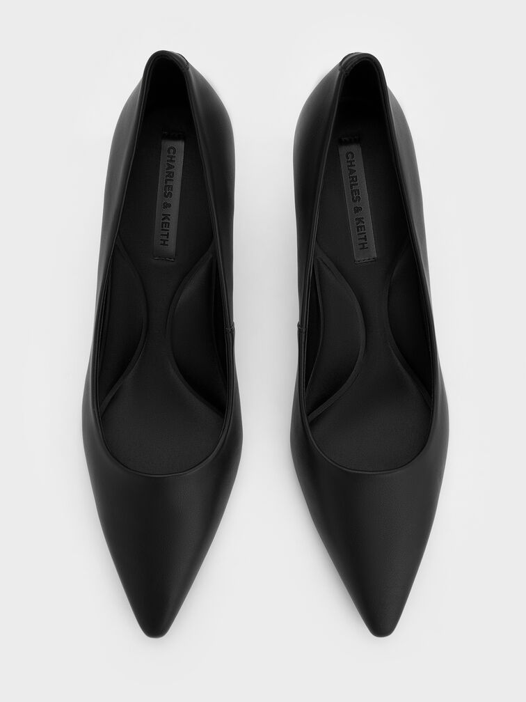 Emmy Pointed Kitten Heel Pumps, Black, hi-res