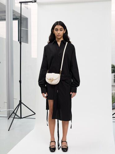 Mini Gabine Saddle Bag Cream