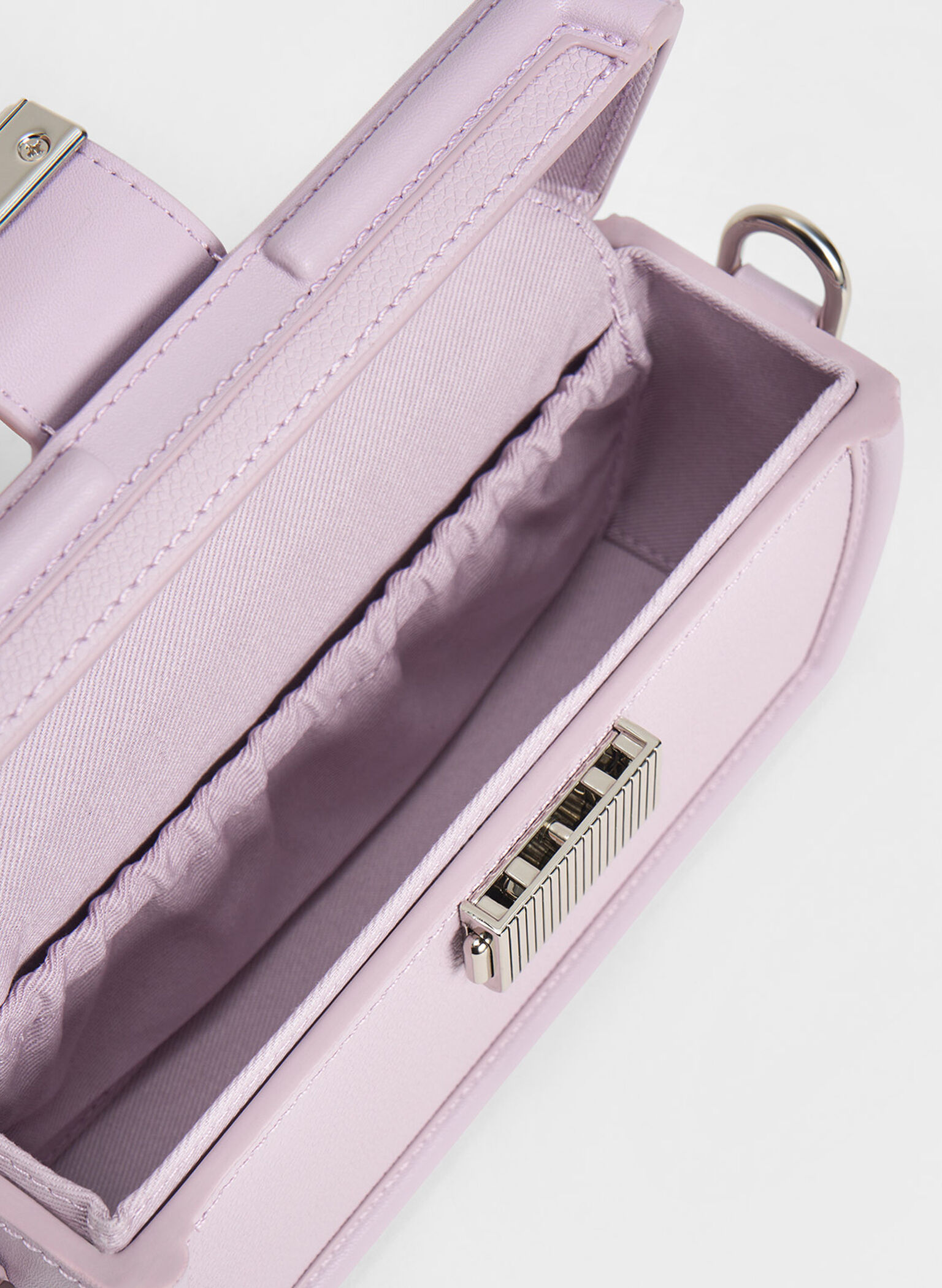 Leona Belted Geometric Clutch, Lilac, hi-res