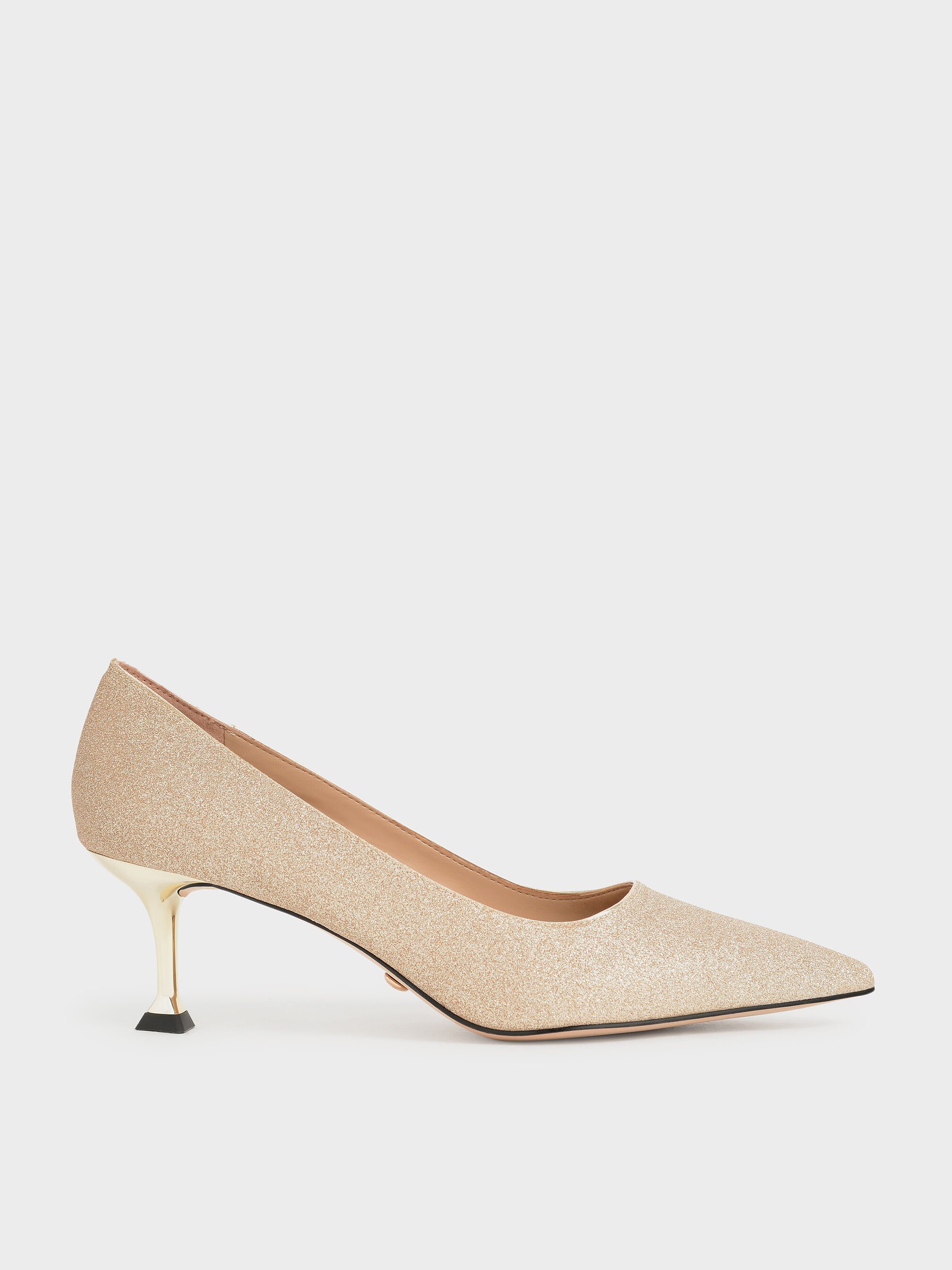 Gold glitter deals pumps shoes