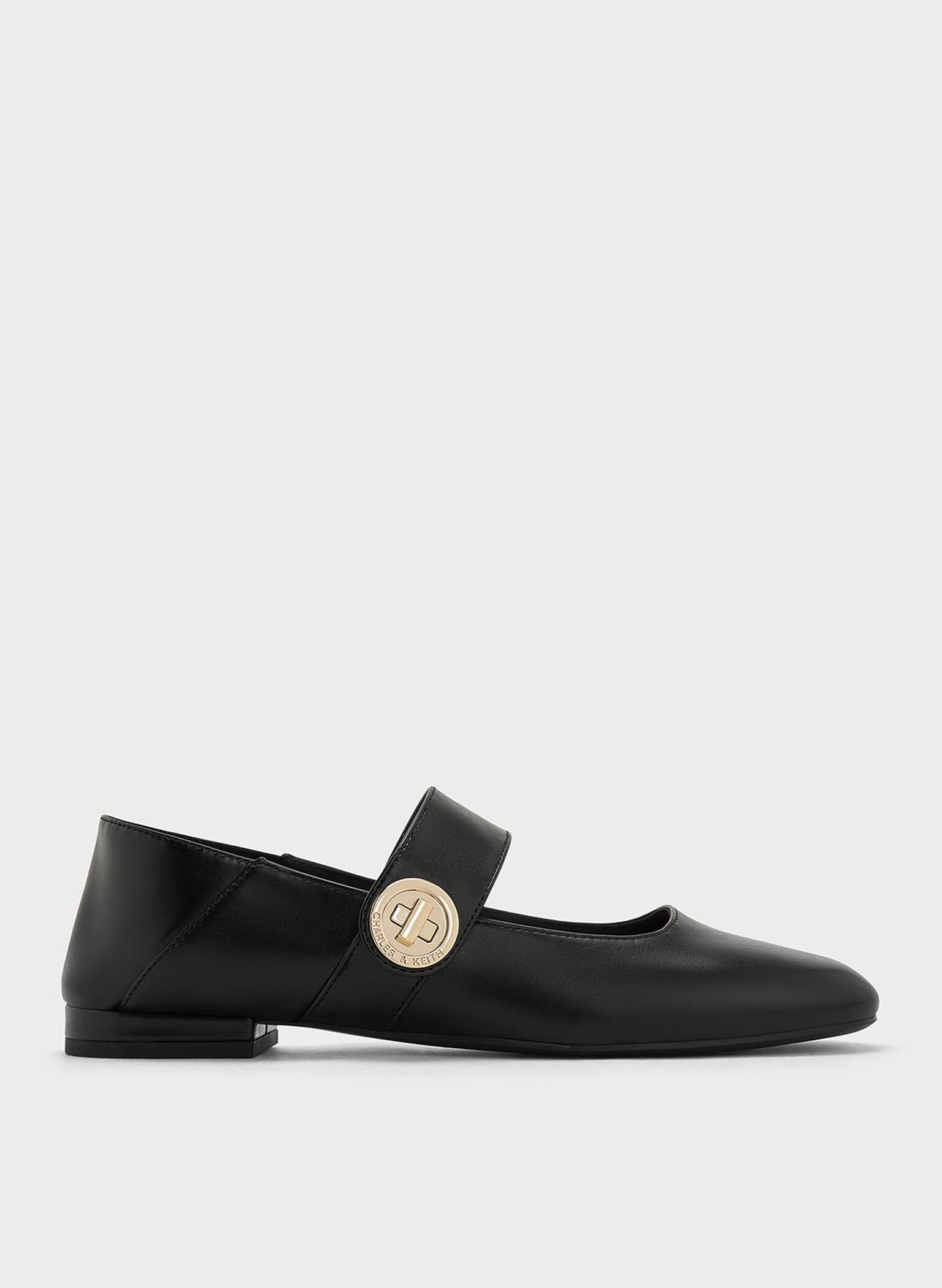 Yara Mary Jane Flats, Black, hi-res