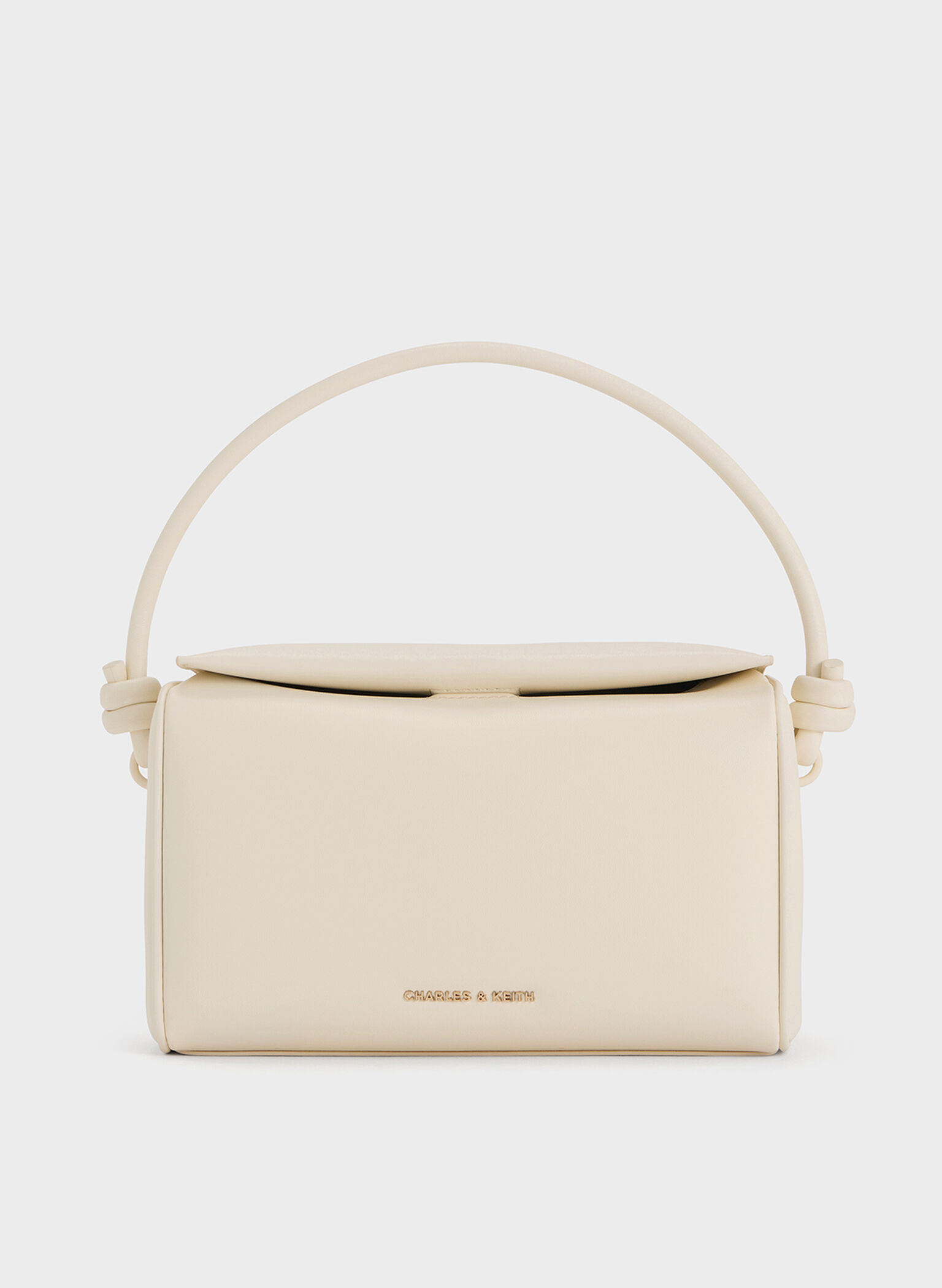Sammie Knotted-Handle Boxy Bag, Cream, hi-res